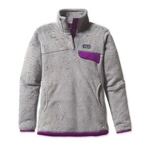Patagonia Women's Retool Snap-T Pullover Small Grey Magenta